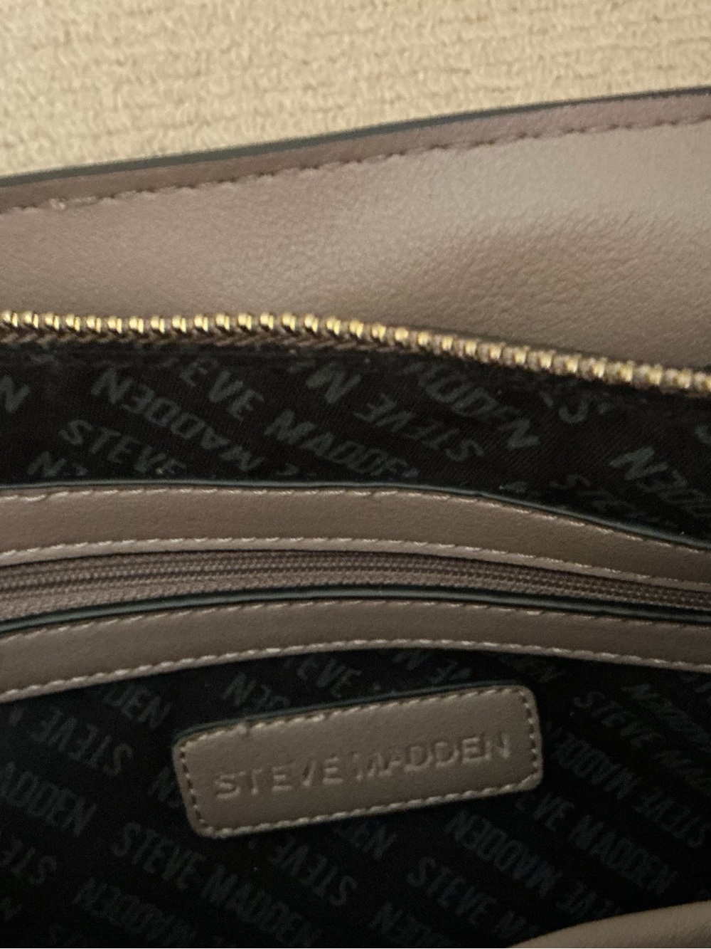 Tan Crossbody Bag with Gold Hardware - Picture 6 of 8